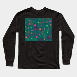 Colorful geometric shapes Pattern Long Sleeve T-Shirt